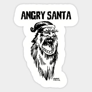 Angry Santa Sticker